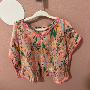 Cat & Jack Pink Floral Poncho Style Swim Cover